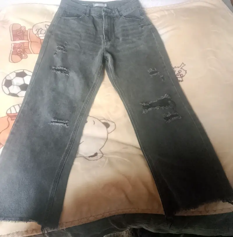 Jeans desgastados gris oscuro - 1