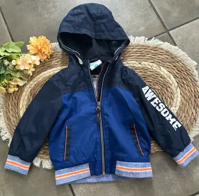 Chaqueta azul con capucha 18 meses - miniatura 4