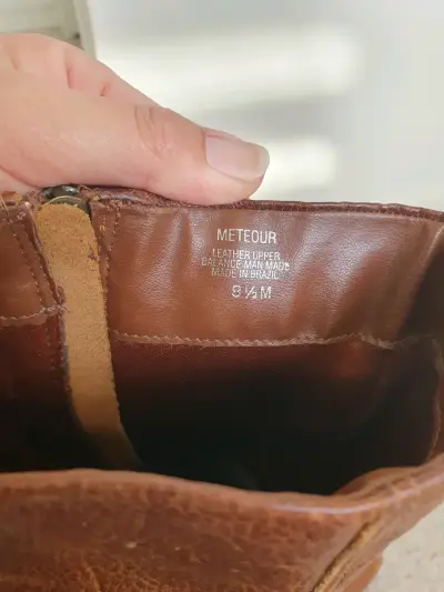 Botas altas de cuero marrón - miniatura 3