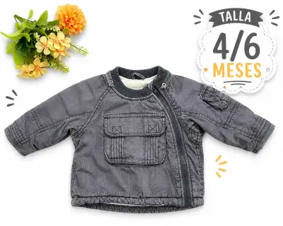 Chaqueta gris bebé 4-6 meses - miniatura 1