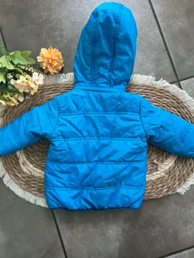 Chaqueta azul bebé 3 meses - miniatura 3