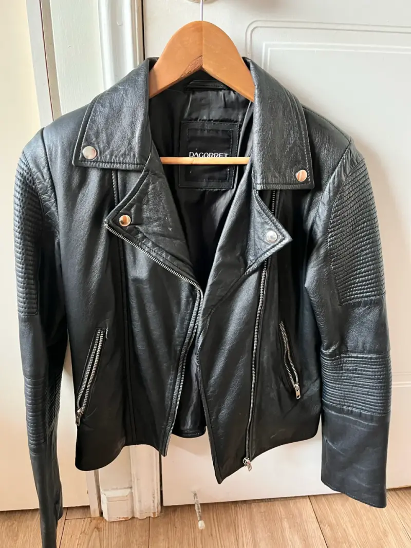 Chaqueta cuero negra DAGORRET - 1