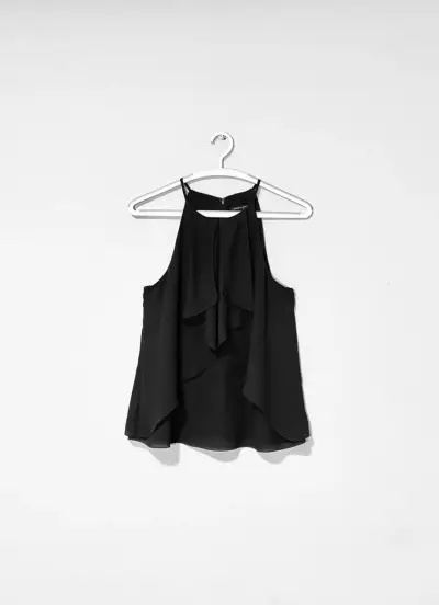 Blusa negra sin mangas BANANA REPUBLIC - miniatura 7