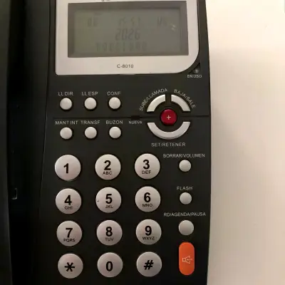 Teléfono fijo con pantalla LCD iluminada - miniatura 1