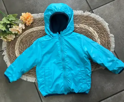 Chaqueta azul para bebé 12 meses - miniatura 3
