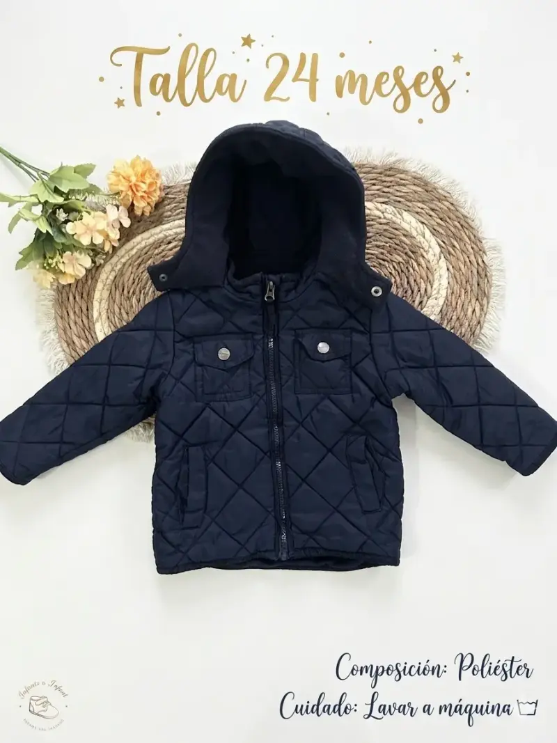 Chaqueta acolchada azul 24 meses - 1