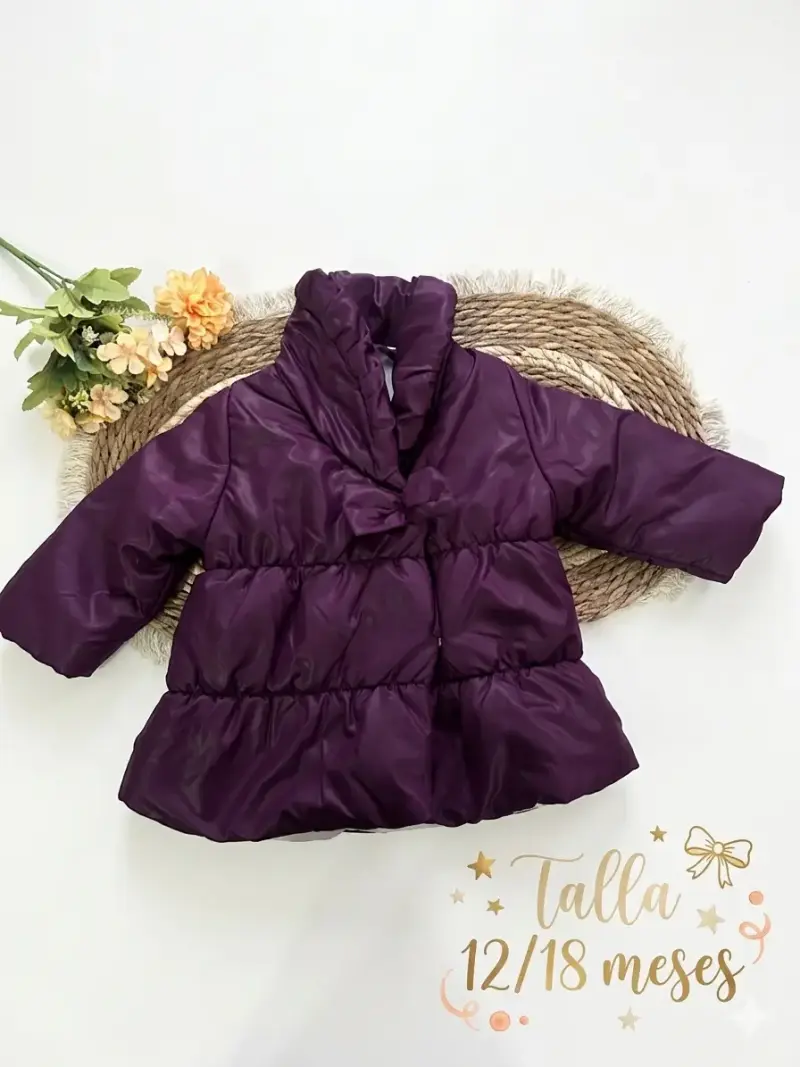 Abrigo morado bebé niña 12-18 meses - 1