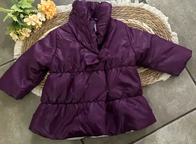 Abrigo morado bebé niña 12-18 meses - miniatura 4
