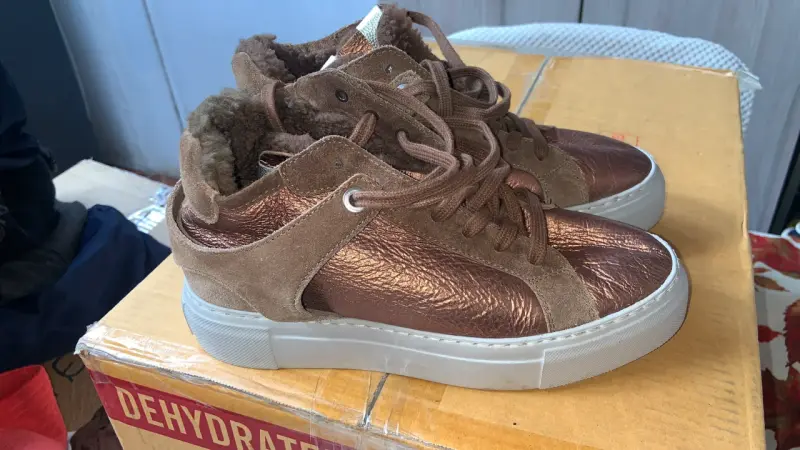 Zapatillas plataforma bronce 38 - 2