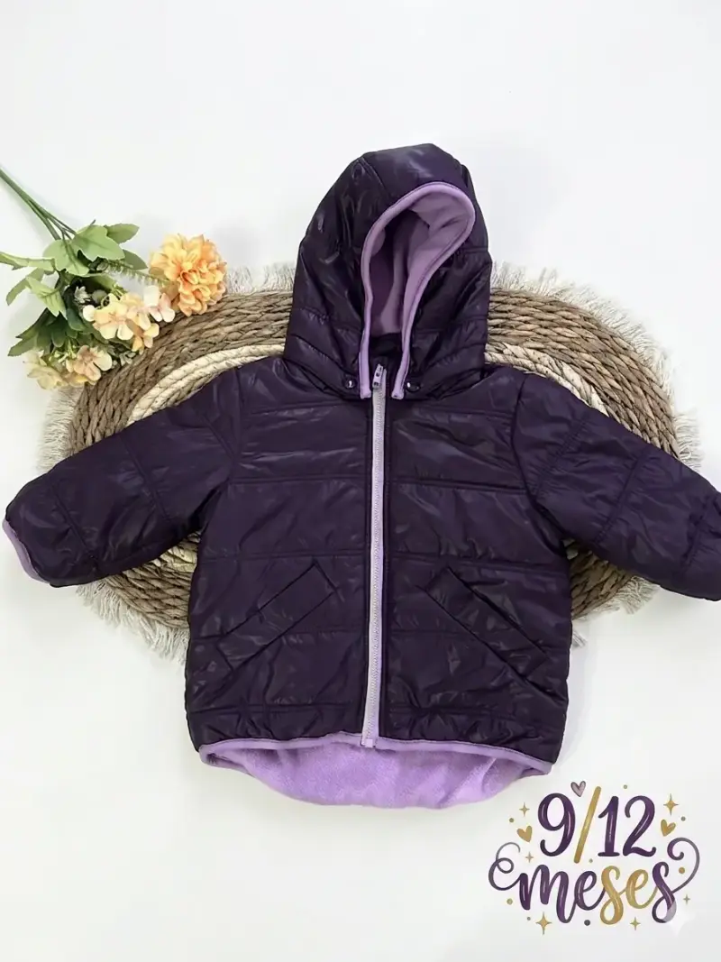 Chaqueta morada para bebé - 1