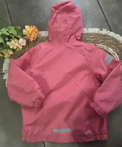 Chaqueta impermeable rosa infantil - miniatura 2