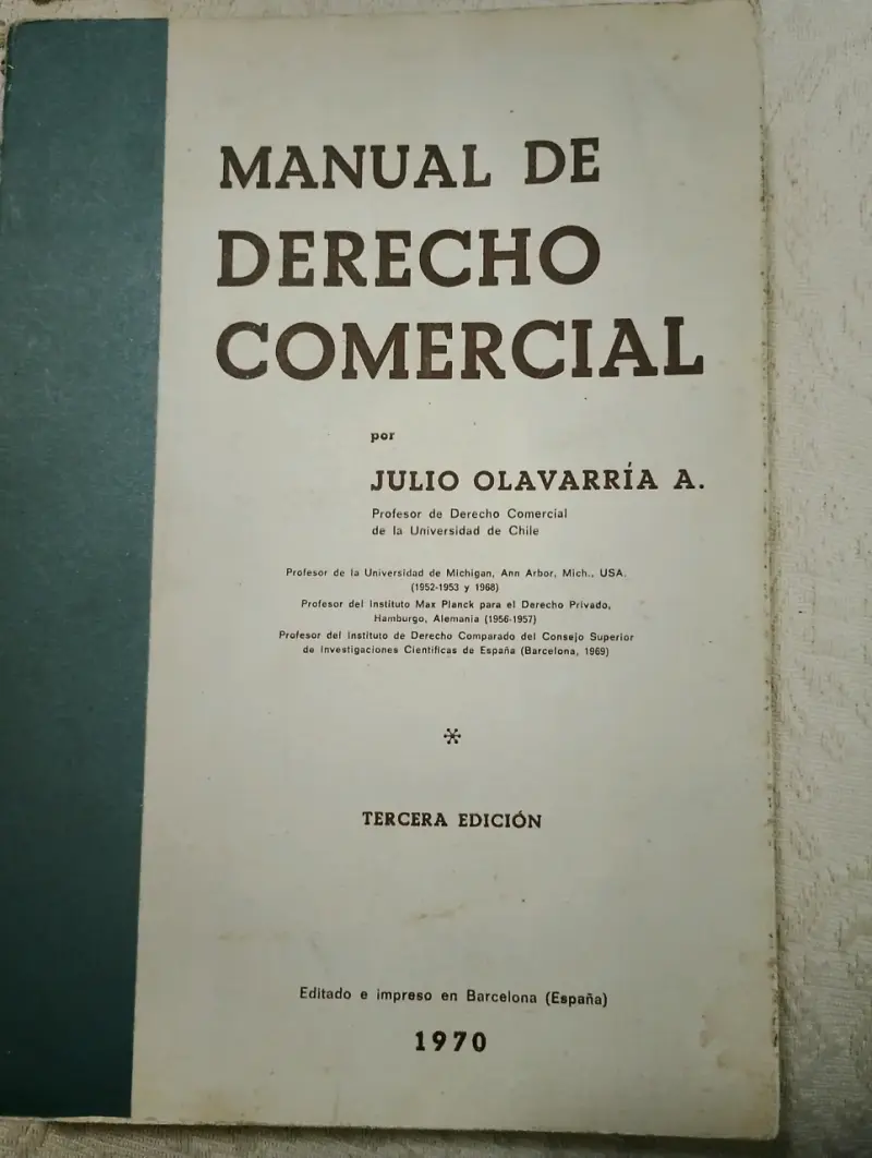Manual de Derecho Comercial 1970