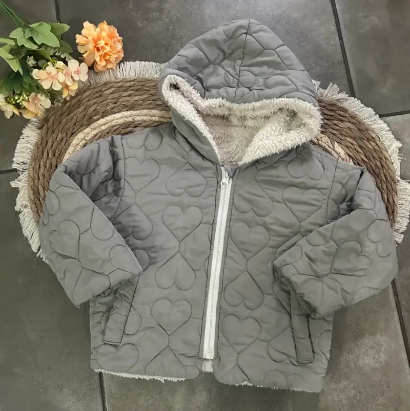 Chaqueta infantil acolchada gris 2/3 años - 2