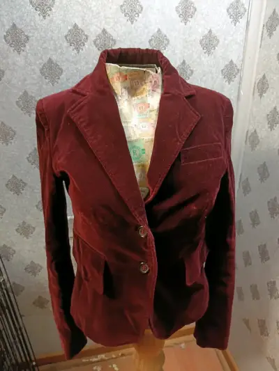 Blazer de terciopelo burdeo - miniatura 1