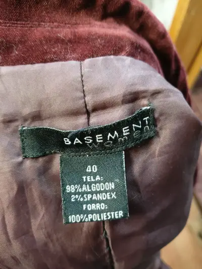 Blazer de terciopelo burdeo - miniatura 2