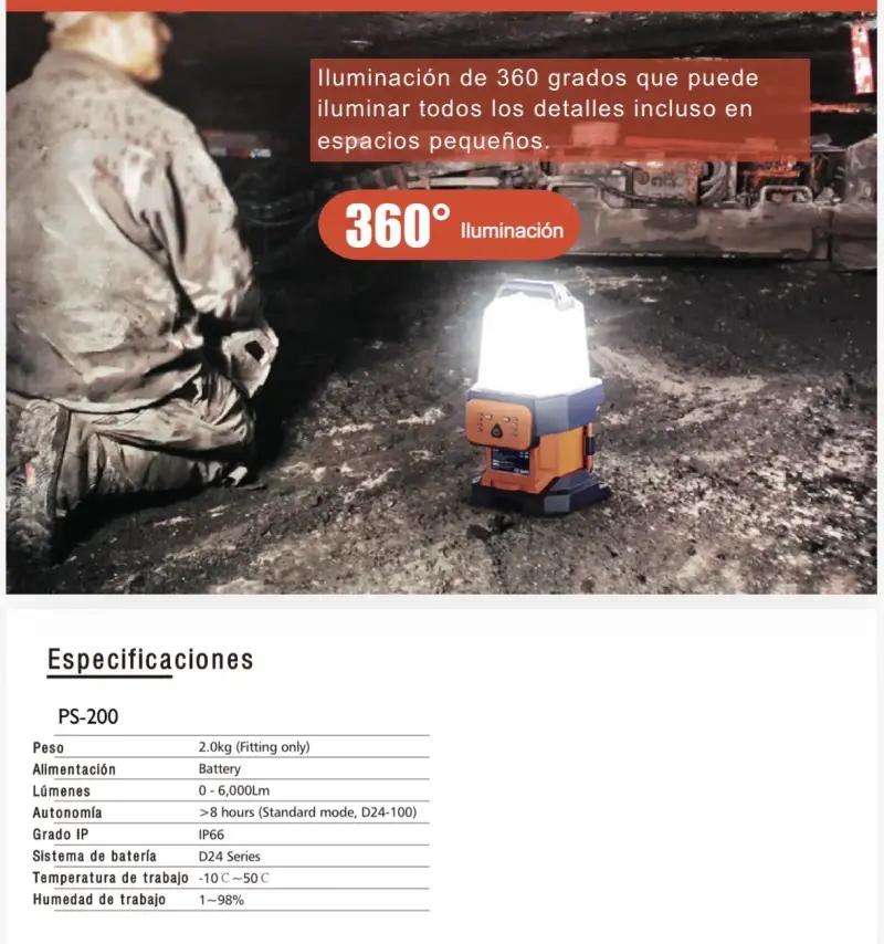 Torre de luz portátil LED a Baterías - 2