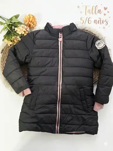 Parka infantil negra 5/6 años - miniatura 1