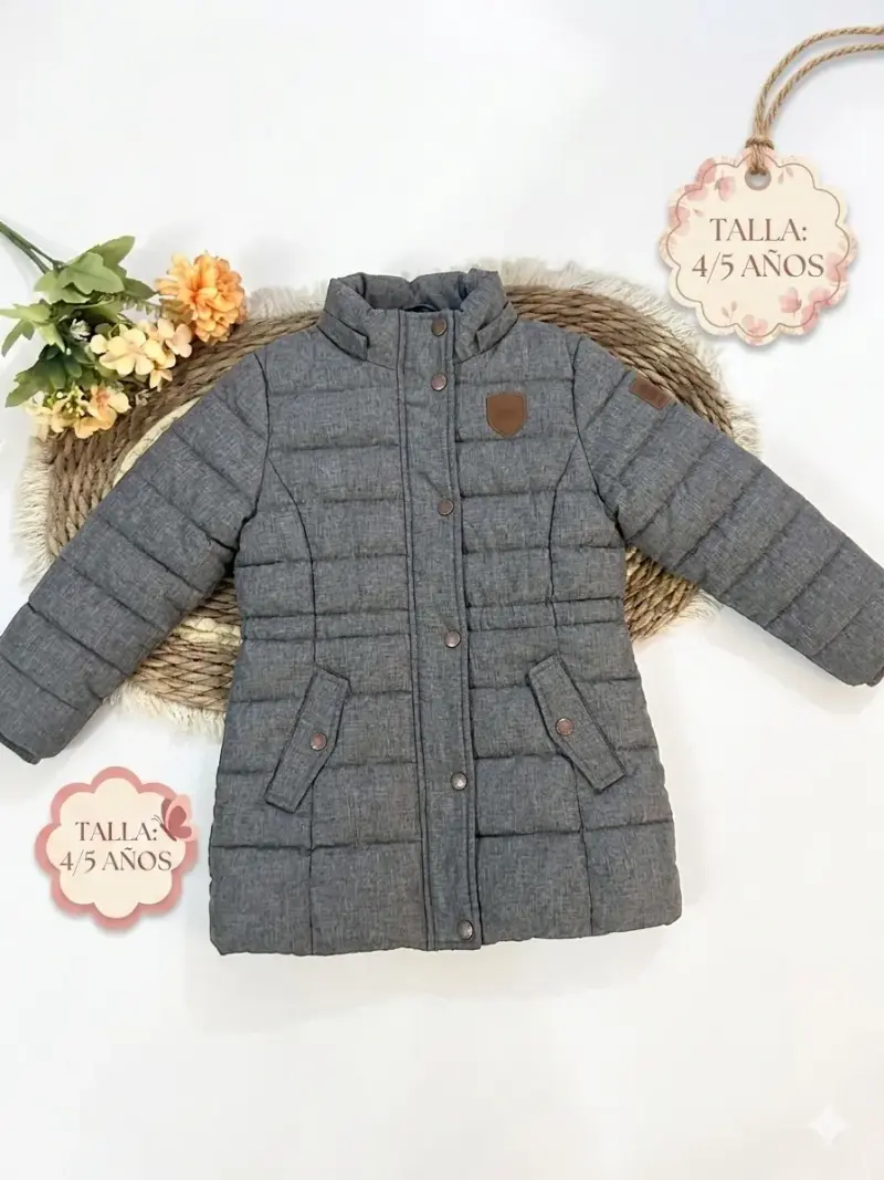 Parka gris infantil 4/5 años - 1