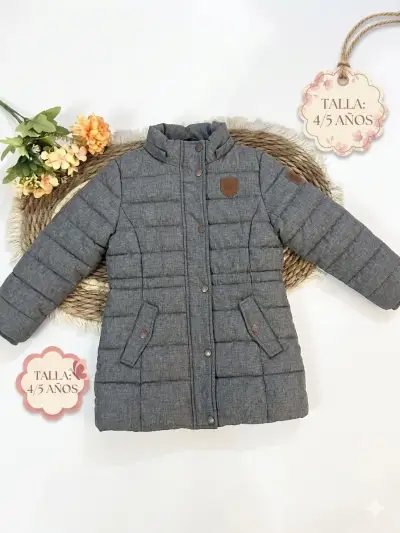 Parka gris infantil 4/5 años - miniatura 1