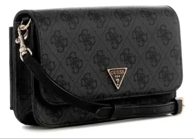 Cartera Guess negra con monograma - miniatura 1