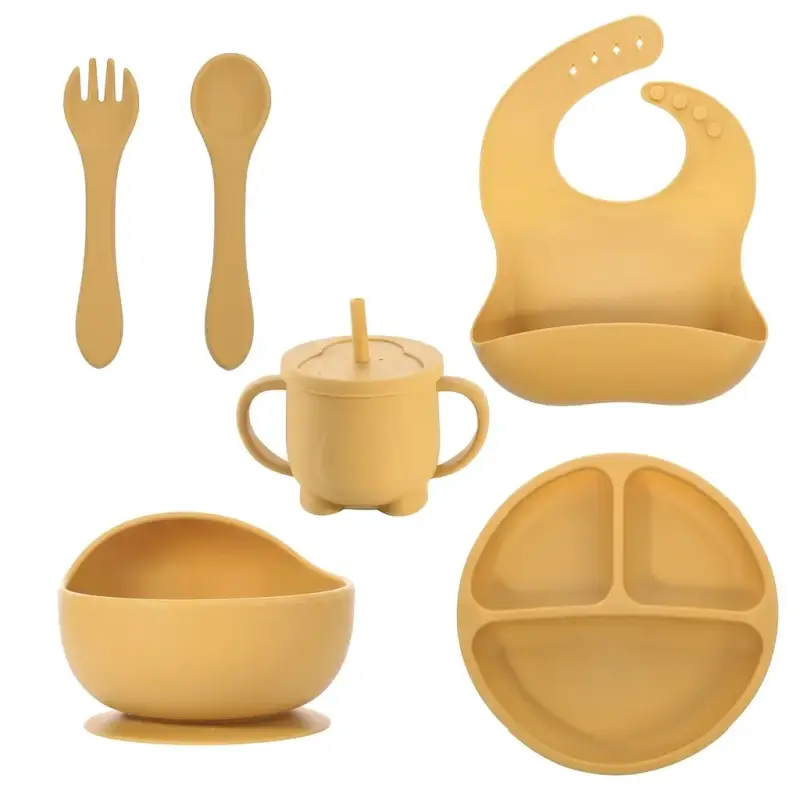 Set de alimentación bebé silicona