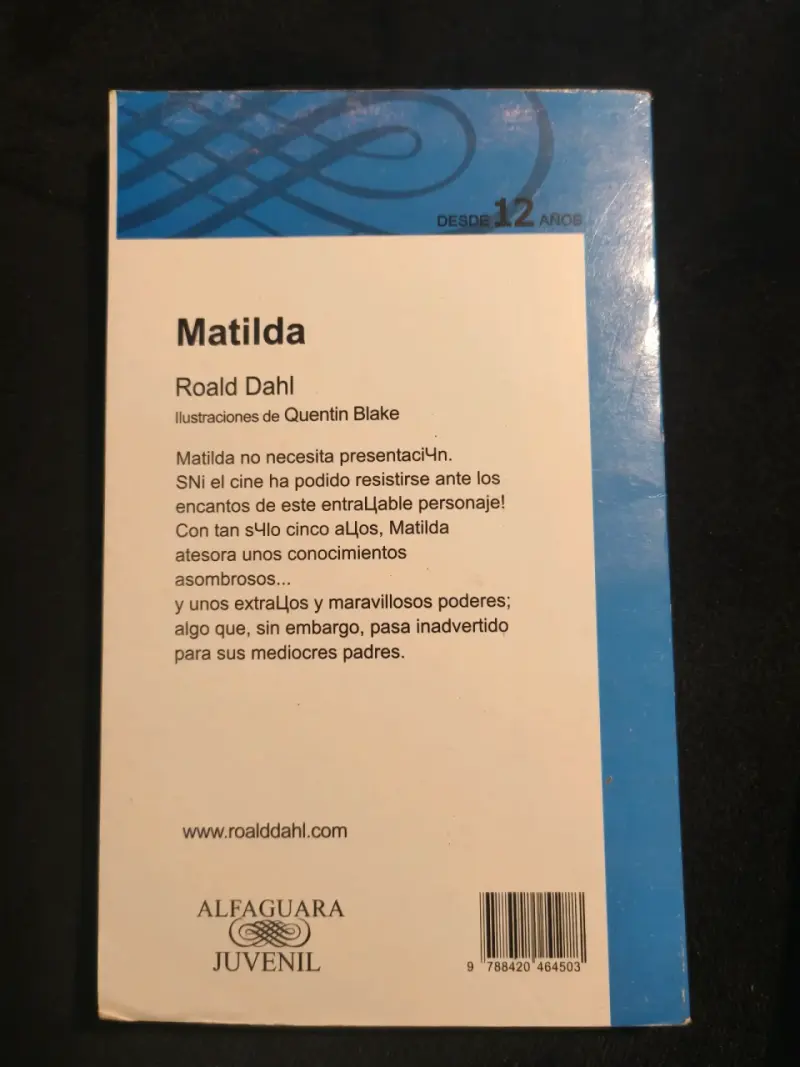 Libro 'Matilda' de Roald Dahl - 2