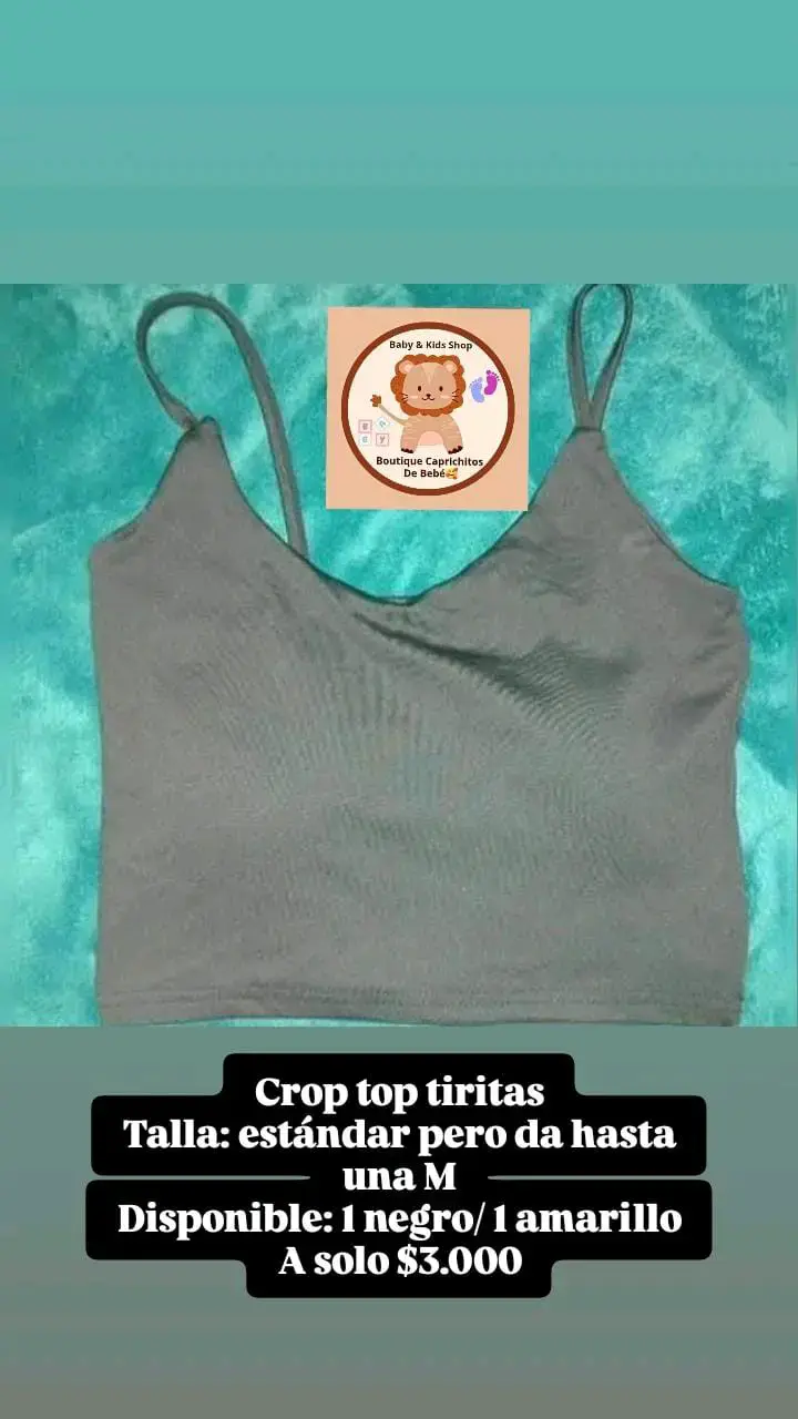 Crop top de brillitos negro - 2