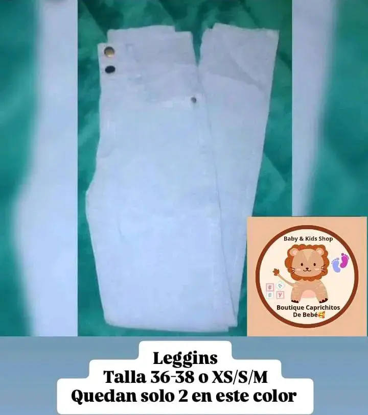 Leggins blancos talla S/M - 1