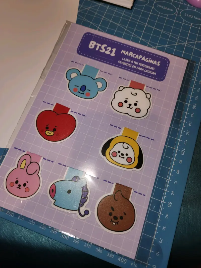 Set de 7 marcapáginas imantados de BTS (fanmade) - 2