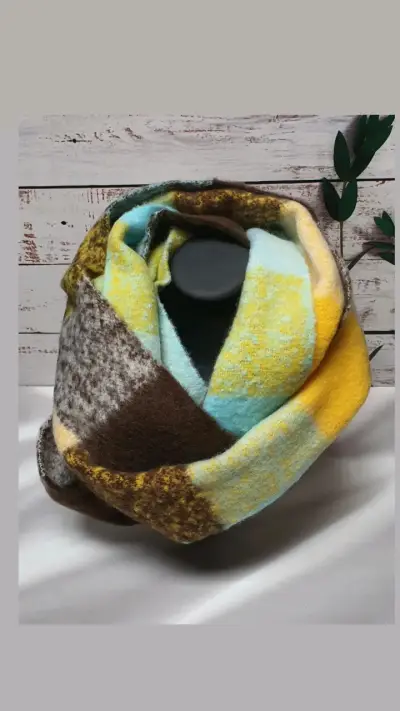 Bufanda de lana multicolor - miniatura 2