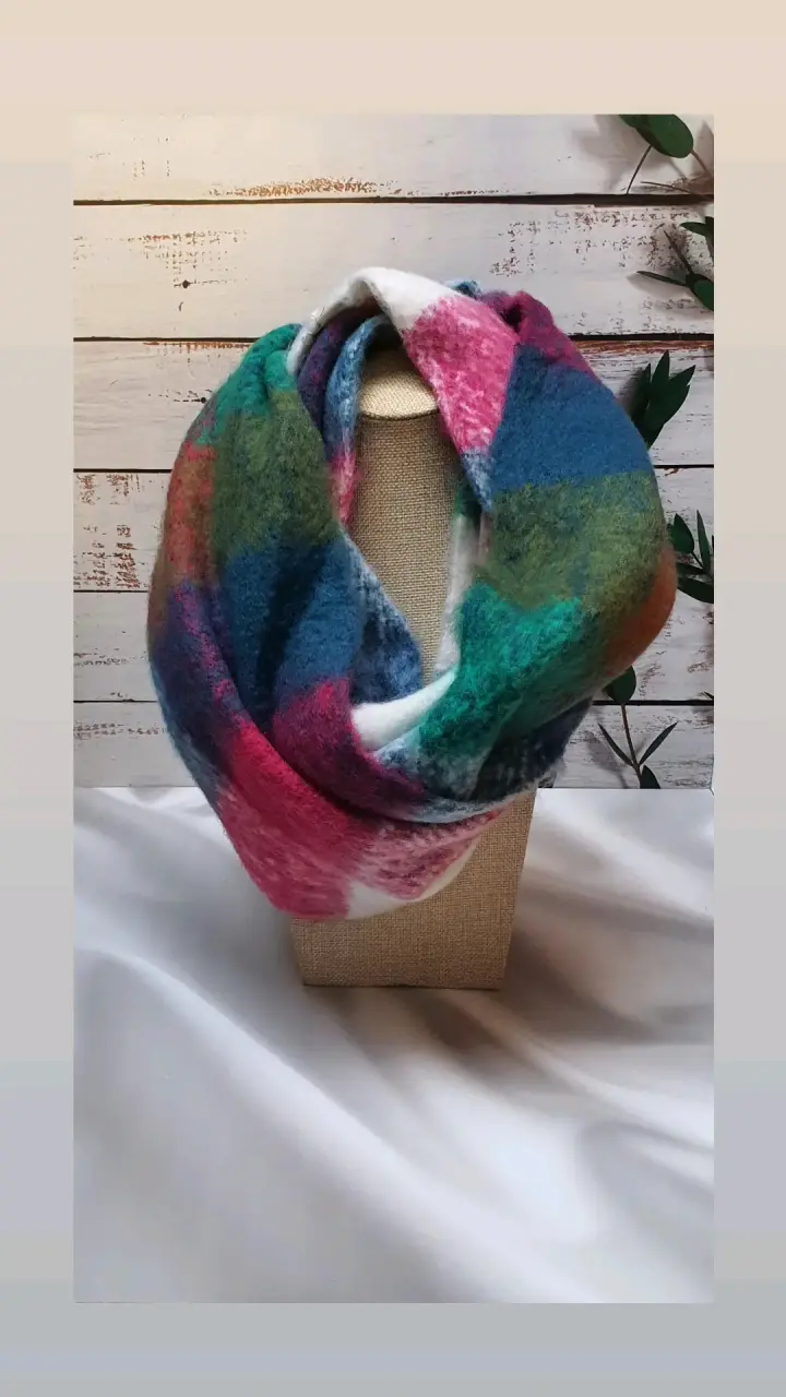 Bufanda de lana multicolor - 3