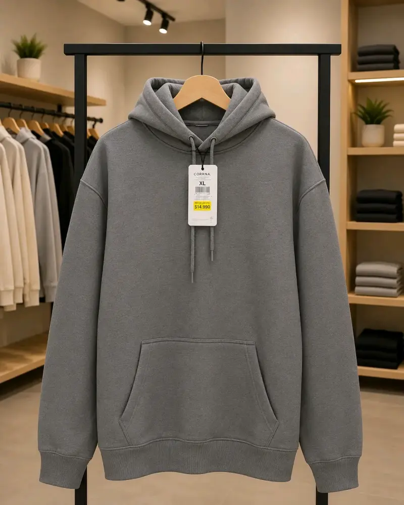 Polerón con capucha gris