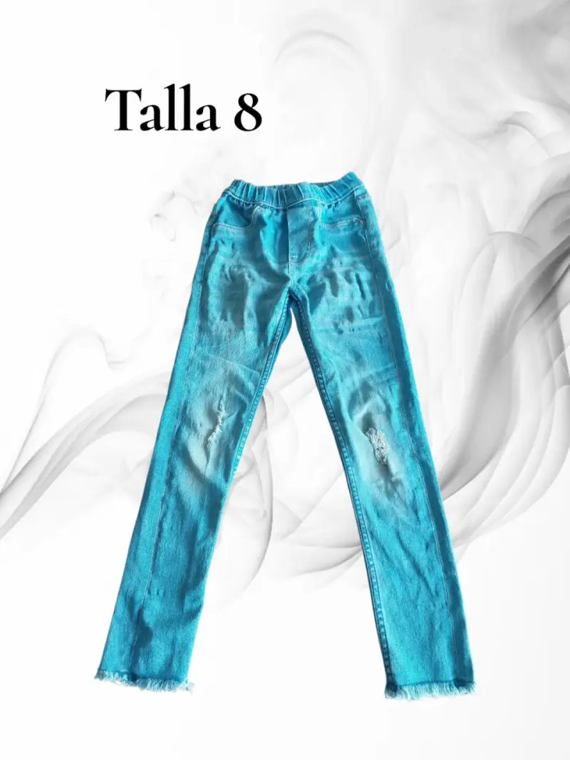 Jeans celestes talla 8 - 1