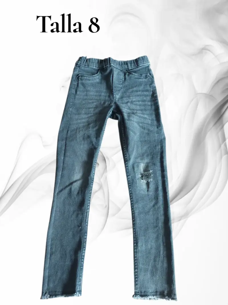 Jeans celestes talla 8 - 3