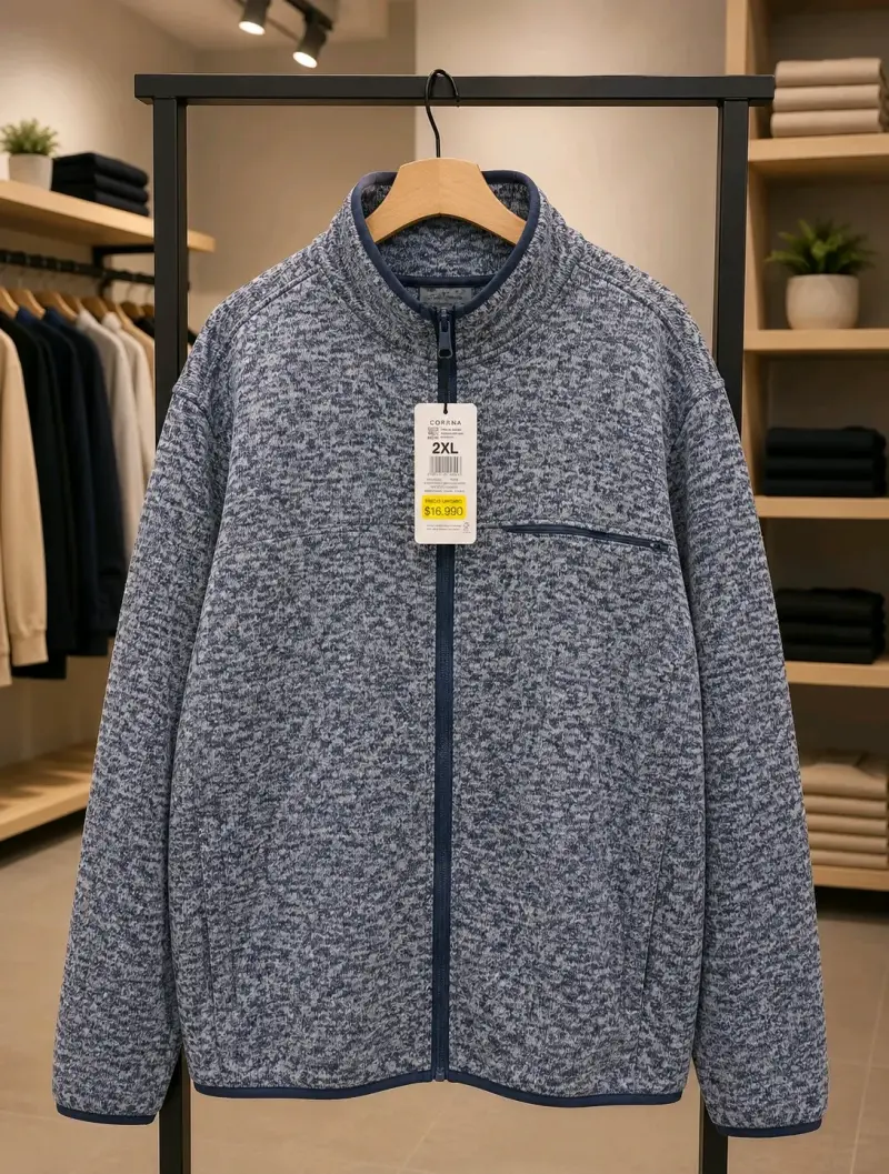 Chaqueta gris jaspeada 2XL
