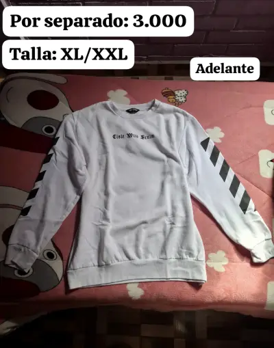 Polerón blanco estampado - miniatura 1