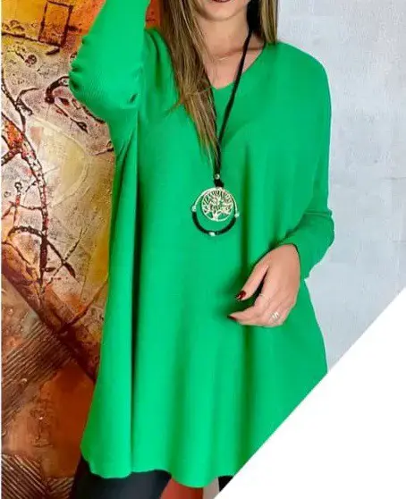 Polerón verde manga larga