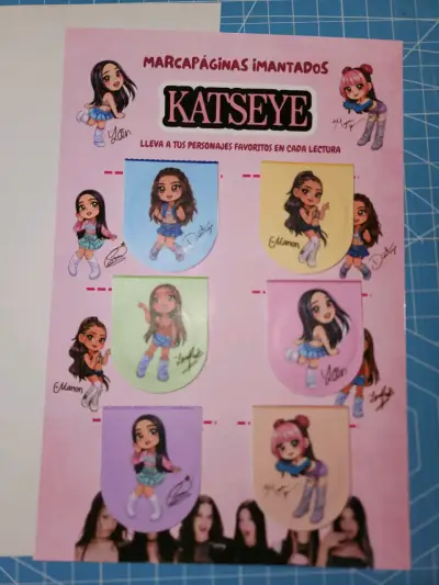 Set de marcapáginas imantados Katseye (fanmade) - miniatura 1