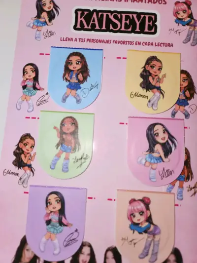 Set de marcapáginas imantados Katseye (fanmade) - miniatura 2