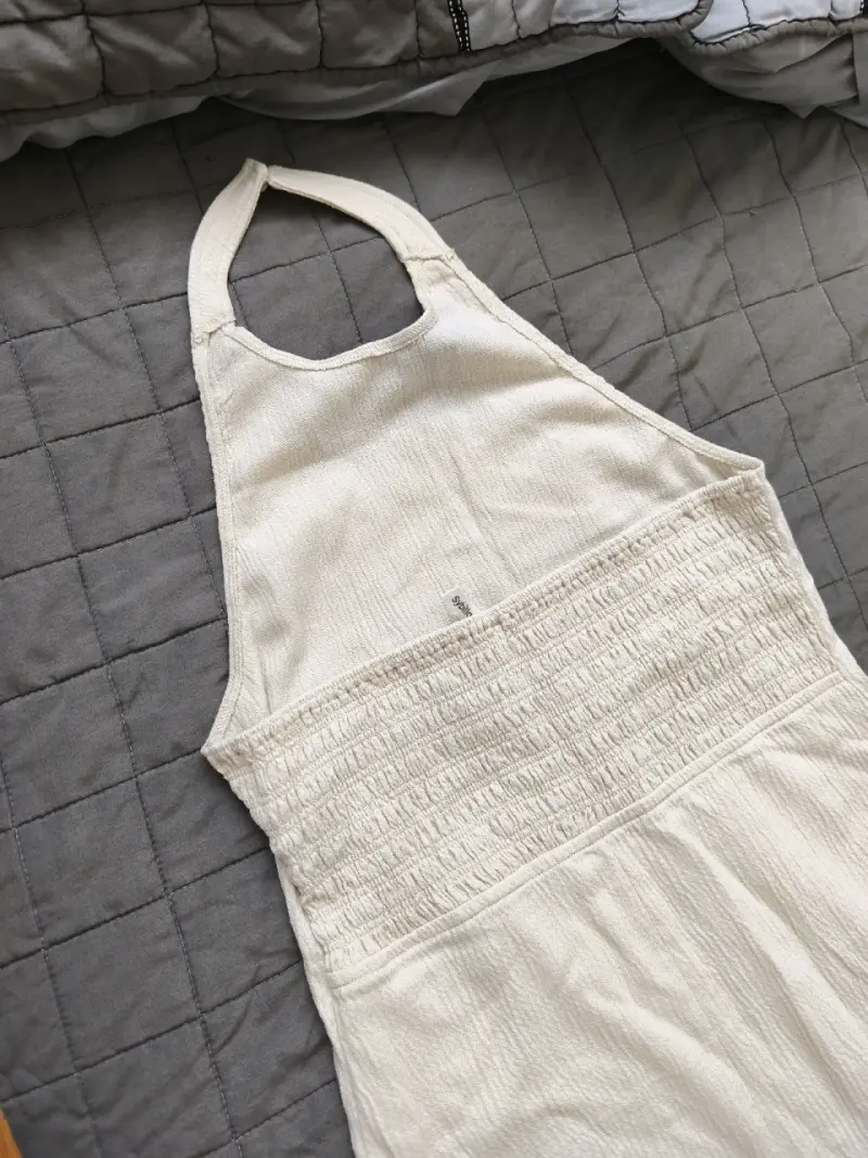 Vestido color crema sin mangas - 3