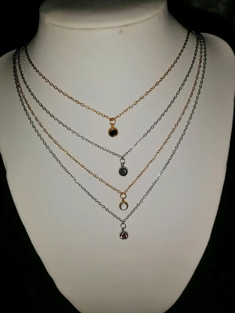 Set de collares con dijes Acero Quirúrgico 316L - 1