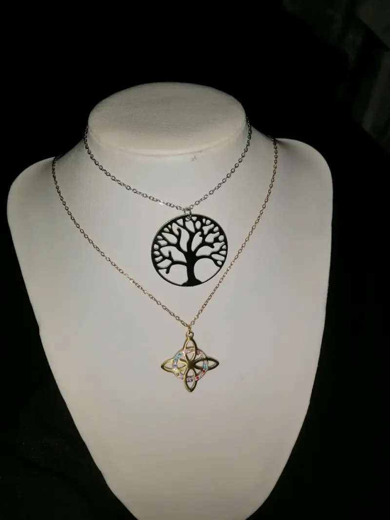 Set de collares con dijes Acero Quirúrgico 316L - 2