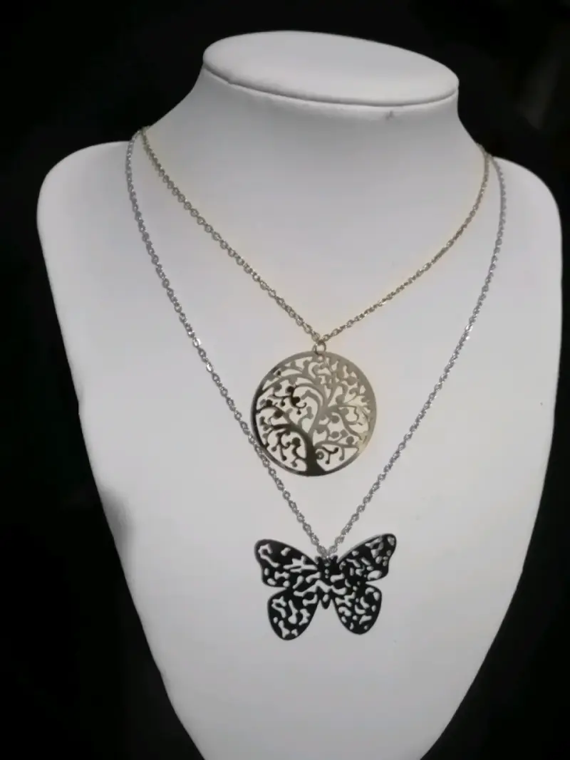 Set de collares con dijes Acero Quirúrgico 316L - 3