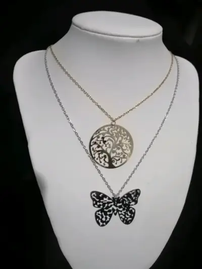 Set de collares con dijes Acero Quirúrgico 316L - miniatura 3