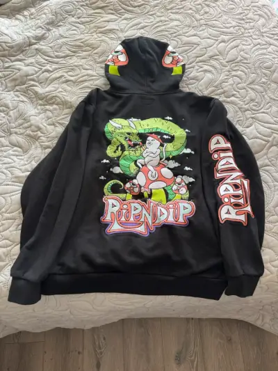 Polerón negro bordado ripndip - miniatura 1