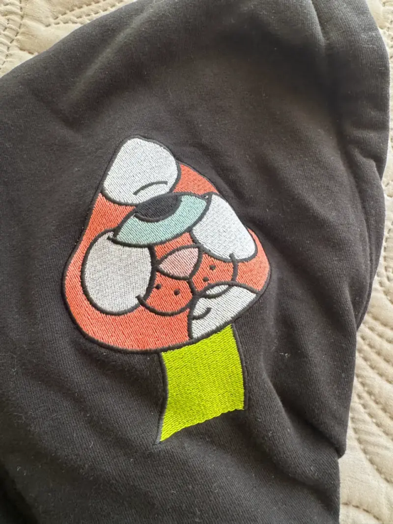 Polerón negro bordado ripndip - 4