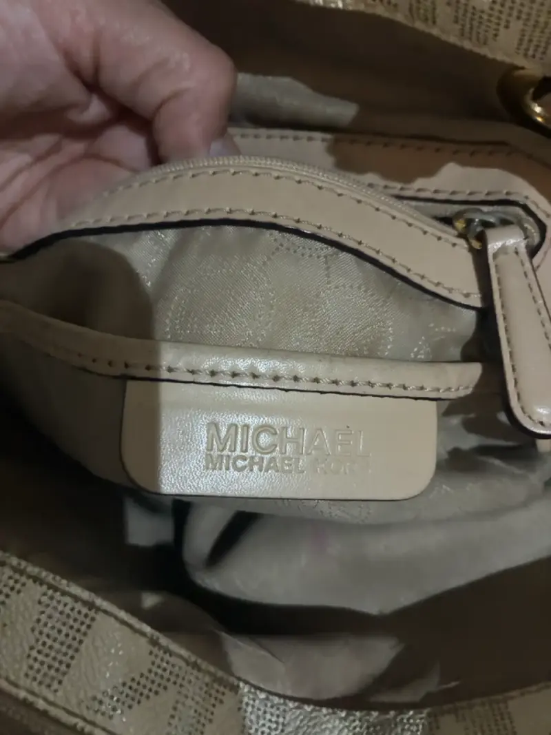 Bolso tote beige con logo - 3