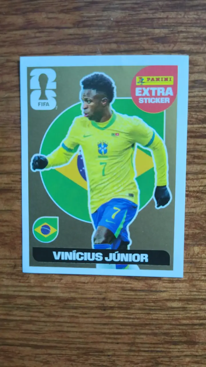 Lámina Panini Vinícius Júnior oro