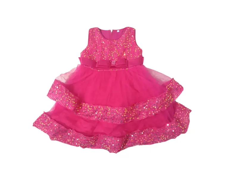 Vestido de fiesta rosa con lentejuelas