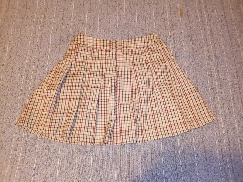 Falda a cuadros plisada - 1